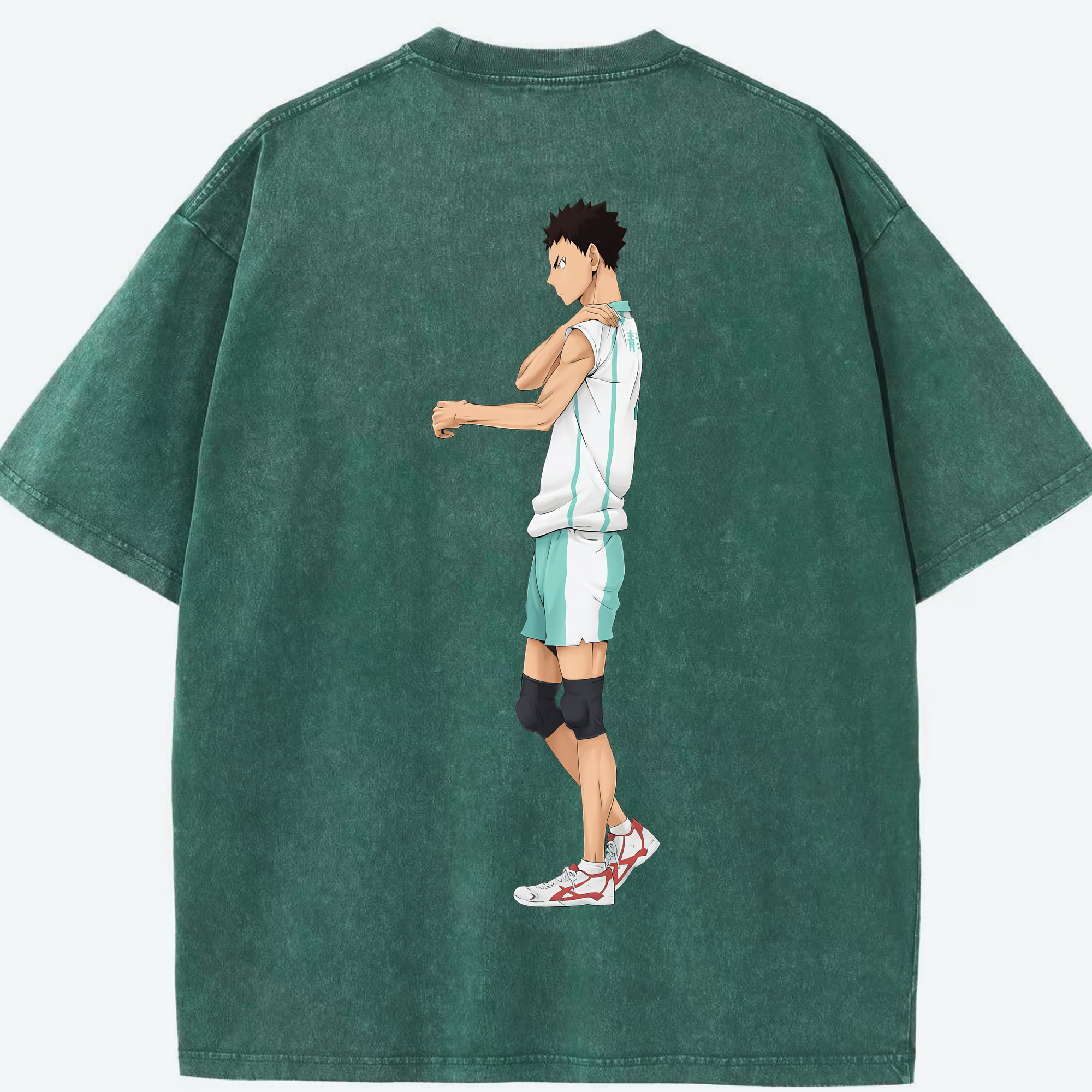 （画像用） ハイキュー!! Haikyu!! 綿100% ヴィンテージ風 半袖Tシャツ（背面プリント）